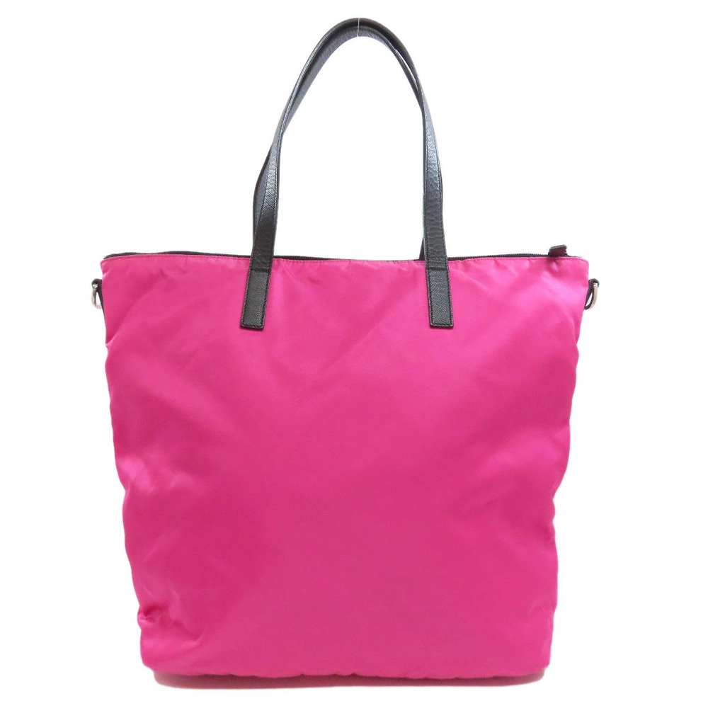 Prada Pink leather tote Tessuto bag Pink